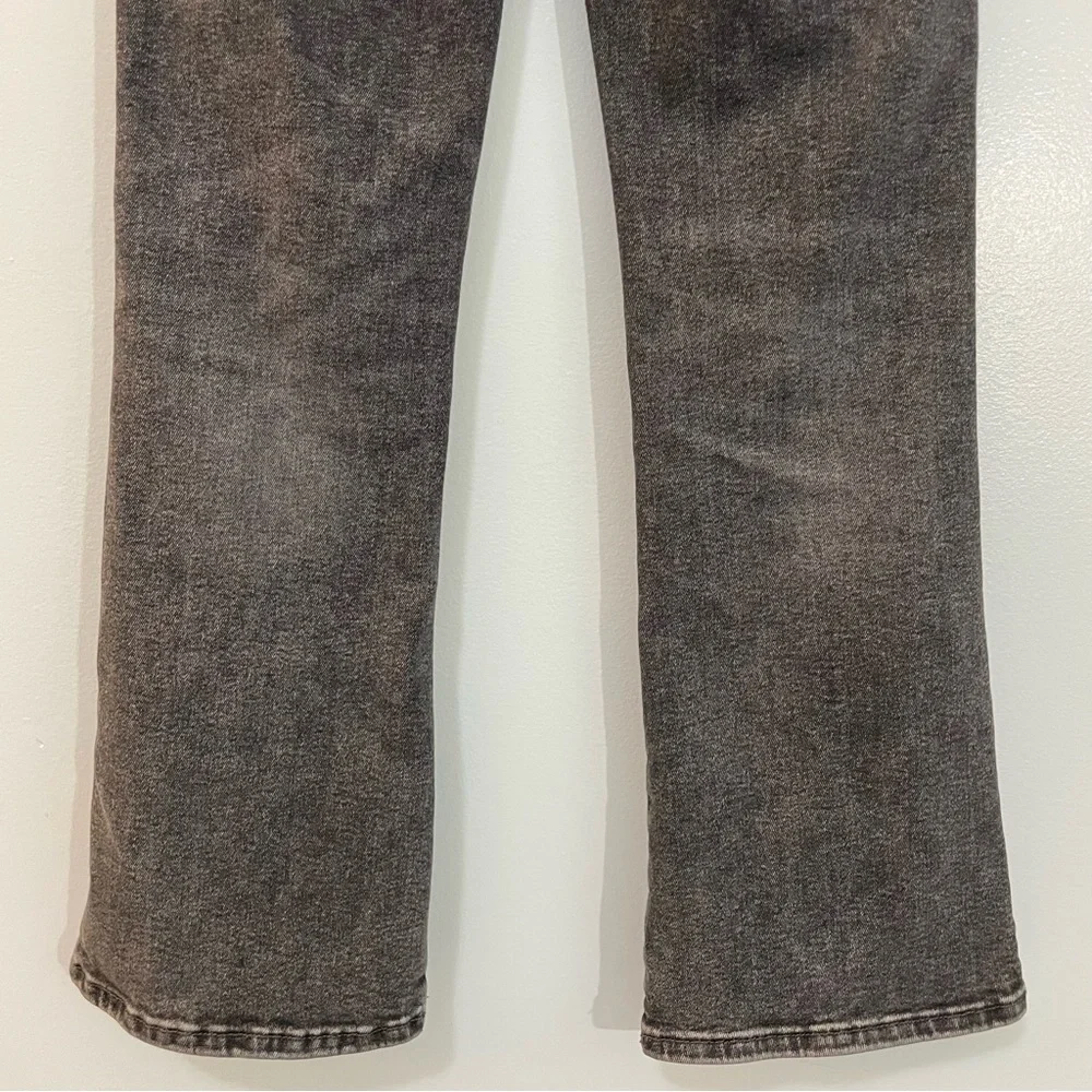 Frame Denim Black Gray Mini Boot Jeans